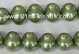 CSB145 15.5 inches 12*15mm – 13*16mm oval shell pearl beads