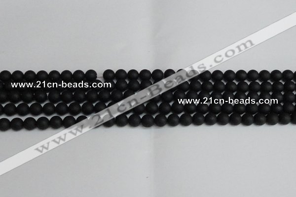 CSB1456 15.5 inches 6mm matte round shell pearl beads wholesale