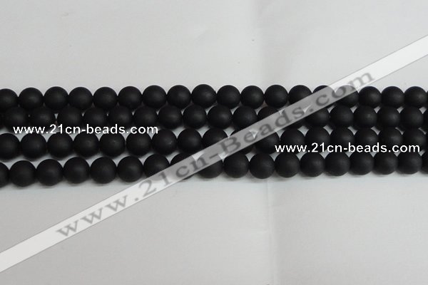 CSB1458 15.5 inches 10mm matte round shell pearl beads wholesale