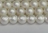 CSB1601 15.5 inches 6mm round matte shell pearl beads wholesale