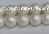 CSB1602 15.5 inches 8mm round matte shell pearl beads wholesale