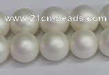 CSB1603 15.5 inches 10mm round matte shell pearl beads wholesale