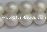 CSB1604 15.5 inches 12mm round matte shell pearl beads wholesale