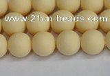 CSB1612 15.5 inches 8mm round matte shell pearl beads wholesale