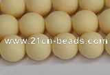 CSB1613 15.5 inches 10mm round matte shell pearl beads wholesale