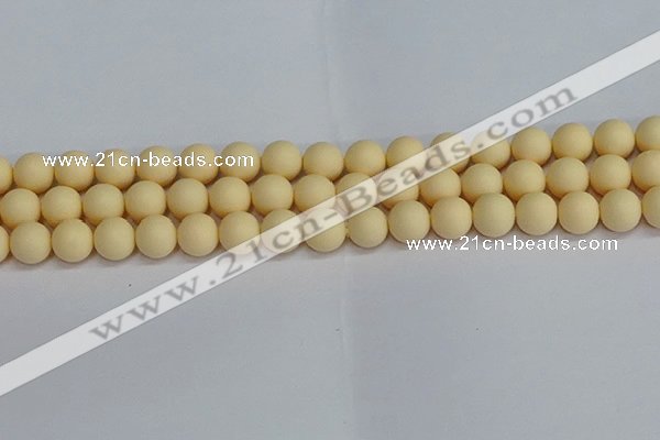 CSB1613 15.5 inches 10mm round matte shell pearl beads wholesale