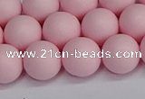 CSB1624 15.5 inches 12mm round matte shell pearl beads wholesale