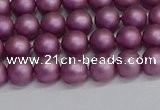 CSB1631 15.5 inches 6mm round matte shell pearl beads wholesale