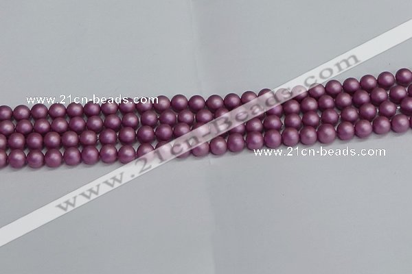 CSB1631 15.5 inches 6mm round matte shell pearl beads wholesale