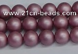 CSB1641 15.5 inches 6mm round matte shell pearl beads wholesale