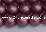 CSB1643 15.5 inches 10mm round matte shell pearl beads wholesale