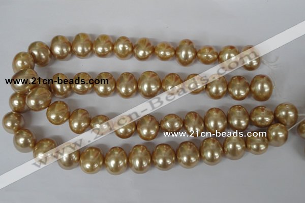 CSB165 15.5 inches 15*18mm – 16*19mm oval shell pearl beads