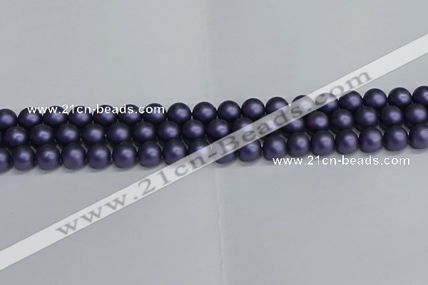 CSB1652 15.5 inches 8mm round matte shell pearl beads wholesale