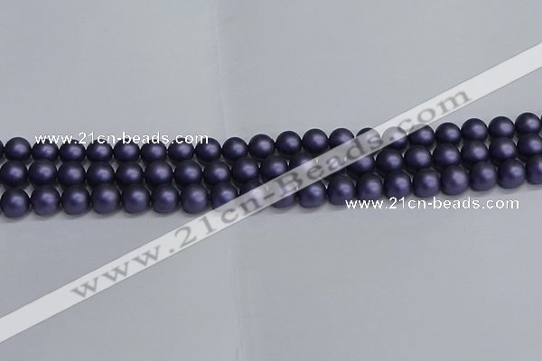 CSB1661 15.5 inches 6mm round matte shell pearl beads wholesale