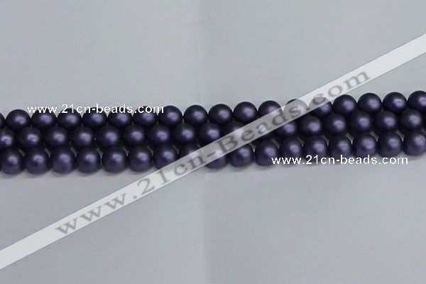 CSB1662 15.5 inches 8mm round matte shell pearl beads wholesale