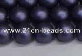 CSB1663 15.5 inches 10mm round matte shell pearl beads wholesale