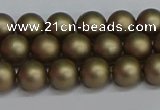 CSB1671 15.5 inches 6mm round matte shell pearl beads wholesale