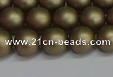 CSB1673 15.5 inches 10mm round matte shell pearl beads wholesale