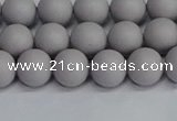 CSB1680 15.5 inches 4mm round matte shell pearl beads wholesale