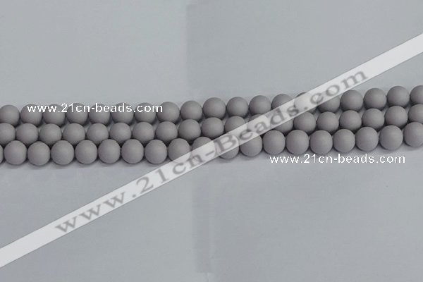 CSB1680 15.5 inches 4mm round matte shell pearl beads wholesale