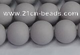 CSB1684 15.5 inches 12mm round matte shell pearl beads wholesale