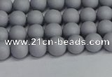 CSB1690 15.5 inches 4mm round matte shell pearl beads wholesale