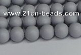 CSB1691 15.5 inches 6mm round matte shell pearl beads wholesale