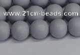 CSB1692 15.5 inches 8mm round matte shell pearl beads wholesale