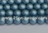 CSB1711 15.5 inches 6mm round matte shell pearl beads wholesale