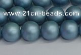 CSB1713 15.5 inches 10mm round matte shell pearl beads wholesale