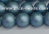 CSB1715 15.5 inches 14mm round matte shell pearl beads wholesale