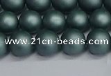 CSB1723 15.5 inches 10mm round matte shell pearl beads wholesale