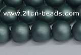 CSB1724 15.5 inches 12mm round matte shell pearl beads wholesale