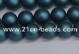 CSB1731 15.5 inches 6mm round matte shell pearl beads wholesale