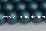 CSB1734 15.5 inches 12mm round matte shell pearl beads wholesale