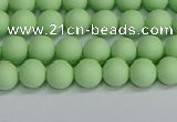 CSB1740 15.5 inches 4mm round matte shell pearl beads wholesale