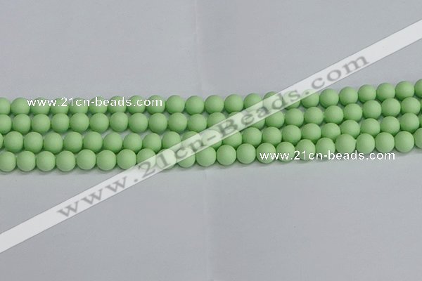 CSB1741 15.5 inches 6mm round matte shell pearl beads wholesale