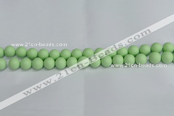 CSB1743 15.5 inches 10mm round matte shell pearl beads wholesale