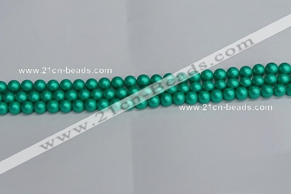 CSB1750 15.5 inches 4mm round matte shell pearl beads wholesale