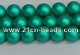 CSB1751 15.5 inches 6mm round matte shell pearl beads wholesale