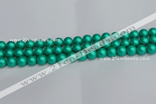 CSB1753 15.5 inches 10mm round matte shell pearl beads wholesale