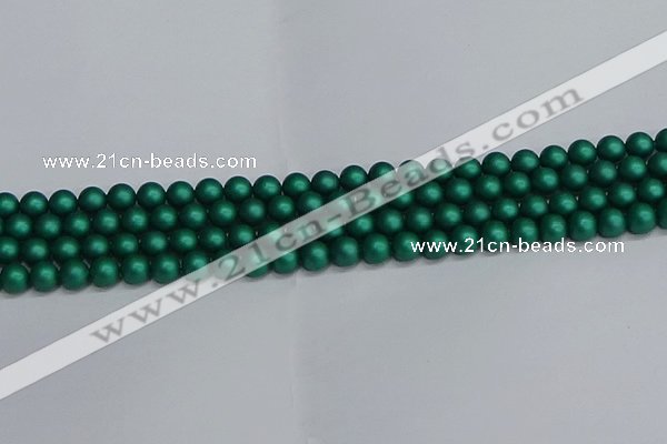 CSB1761 15.5 inches 6mm round matte shell pearl beads wholesale