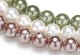 CSB18 16 inches 10mm round shell pearl beads Wholesale