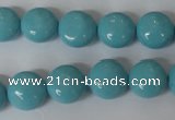 CSB183 15.5 inches 12mm flat round shell pearl beads wholesale