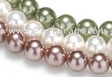 CSB19 16 inches 12mm round shell pearl beads Wholesale