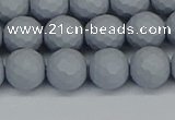 CSB1933 15.5 inches 10mm faceted round matte shell pearl beads