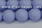 CSB1964 15.5 inches 12mm faceted round matte shell pearl beads