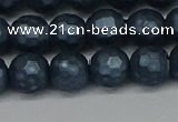 CSB1973 15.5 inches 10mm faceted round matte shell pearl beads