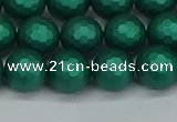 CSB2002 15.5 inches 8mm faceted round matte shell pearl beads