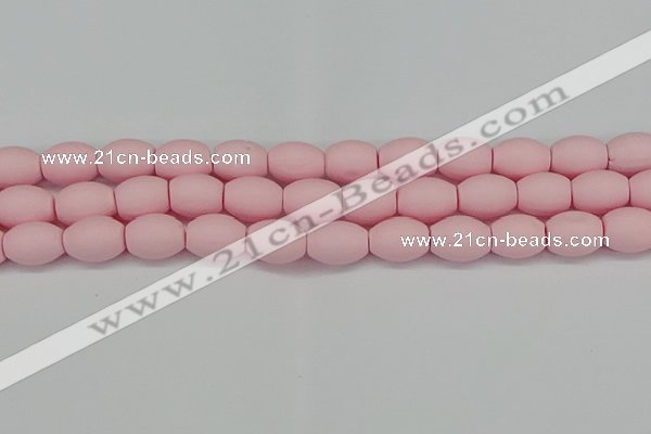 CSB2101 15.5 inches 10*14mm rice matte shell pearl beads